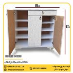 جاکفشی آینه دار شرکتی وکیوم 2درب تک کشو - Image 4