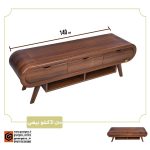 مدل میز تلویزیون 3 بعدی موج رادیویی بیضی وکیوم ام دی اف - Image 3
