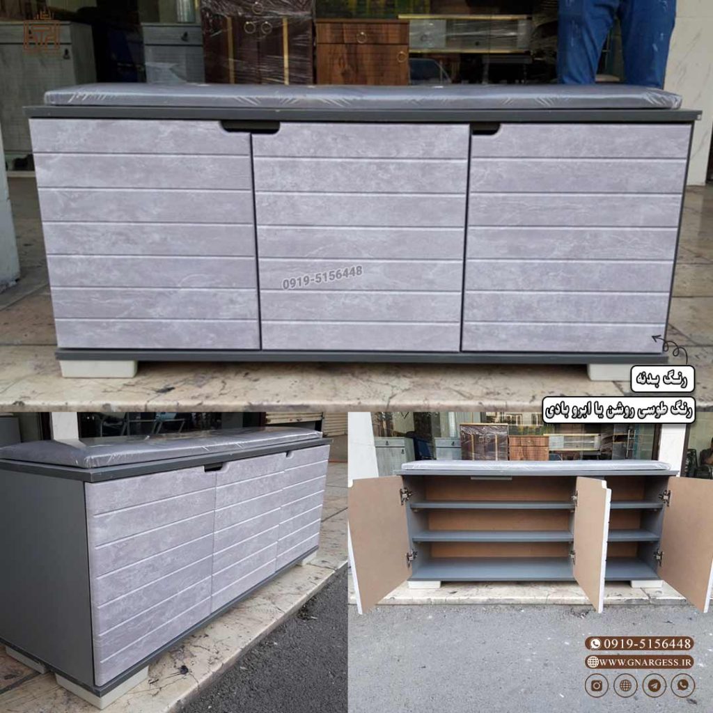 جاکفشی نیمکتی 3درب نیمکتی شش طبقه - Image 8