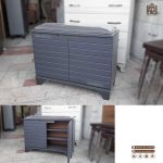 جاکفشی نشیمندار نیمکتی پایه دار با روکش وکیوم - Image 8