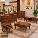 سرویس کنسول جاکفشی،میز تی وی و میز جلومبلی و عسلی طرح پیچک 6 و 7تیکه - Image 16
