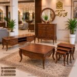 سرویس کنسول جاکفشی،میز تی وی و میز جلومبلی و عسلی طرح پیچک 6 و 7تیکه