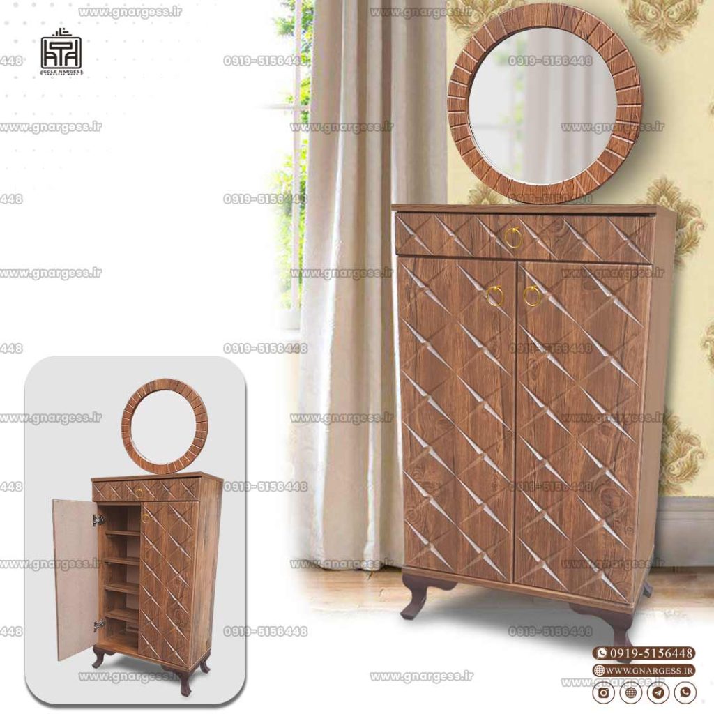 قیمت جاکفشی با آینه گرد ام دی اف وکیوم - Image 9