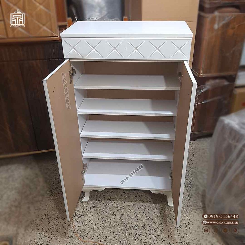 قیمت جاکفشی دو درب کشودار نما ام دی اف وکیوم پایه فایبر - Image 7