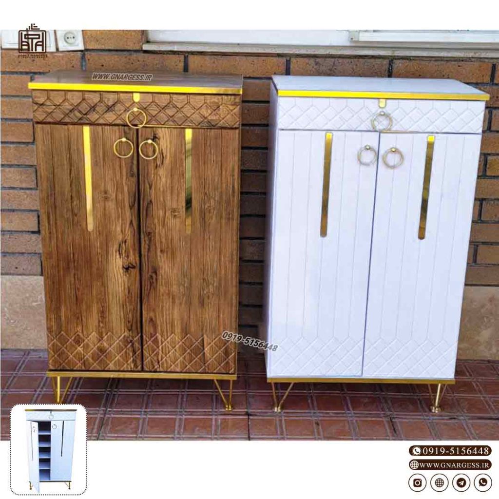 جاکفشی پایه فلزی 2 درب نما آیناز سه بعدی وکیوم - Image 6
