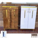 جاکفشی پایه فلزی 2 درب نما آیناز سه بعدی وکیوم - Image 6