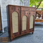 جاکفشی 3 درب حصیری نما دار تک کشو