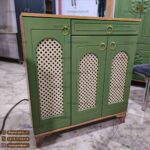 جاکفشی 3 درب حصیری نما دار تک کشو - Image 11