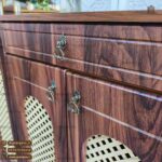 جاکفشی 3 درب حصیری نما دار تک کشو - Image 5