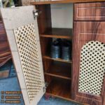 جاکفشی 3 درب حصیری نما دار تک کشو - Image 7