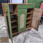 جاکفشی 3 درب حصیری نما دار تک کشو - Image 9