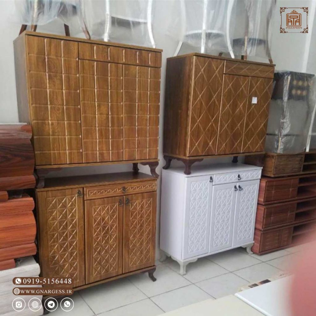 جاکفشی بزرگ کشودار 3 درب پایه پلاستیکی - Image 1