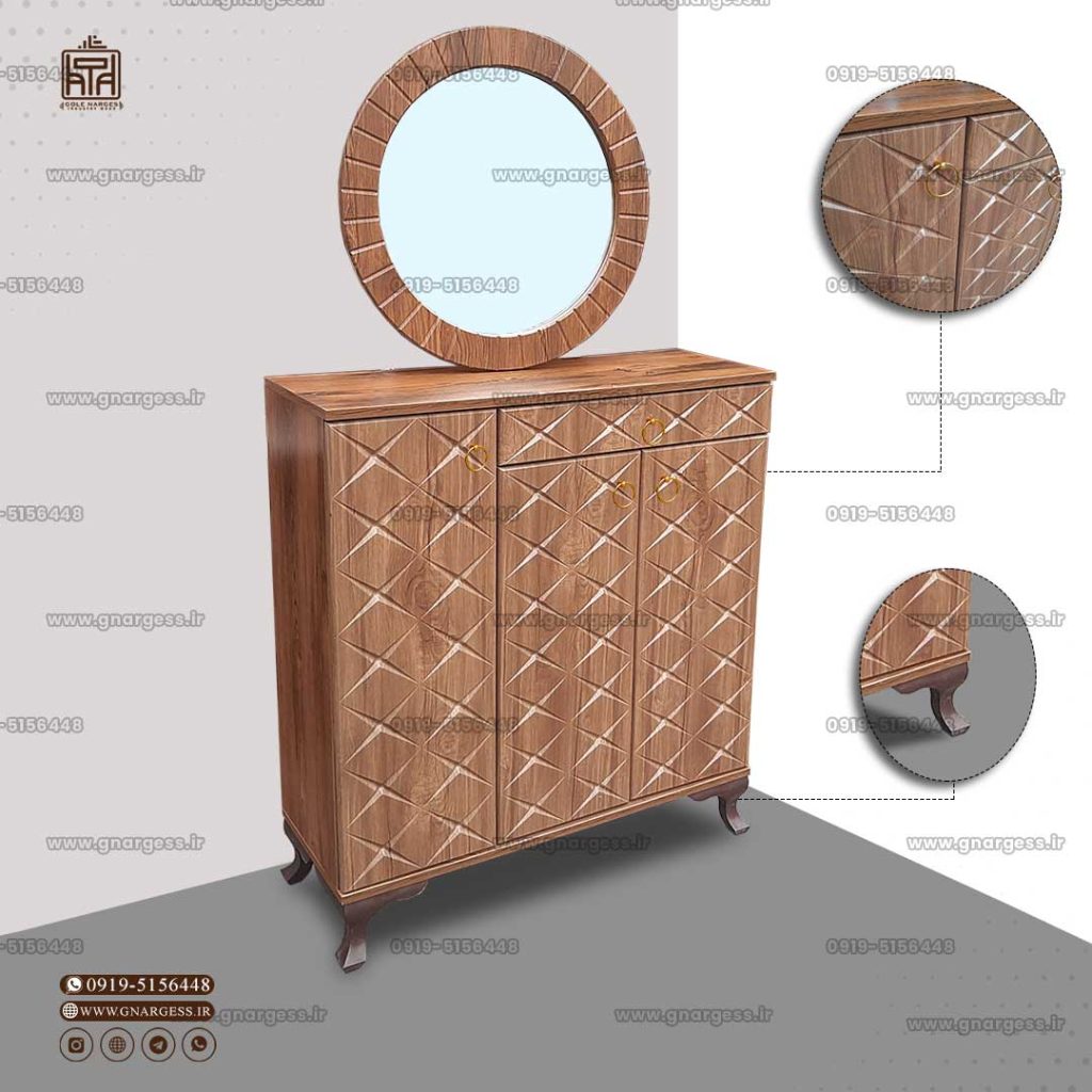 قیمت جاکفشی با آینه گرد ام دی اف وکیوم - Image 8
