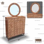 قیمت جاکفشی با آینه گرد ام دی اف وکیوم - Image 7