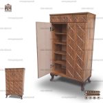 قیمت جاکفشی دو درب کشودار نما ام دی اف وکیوم پایه فایبر - Image 12