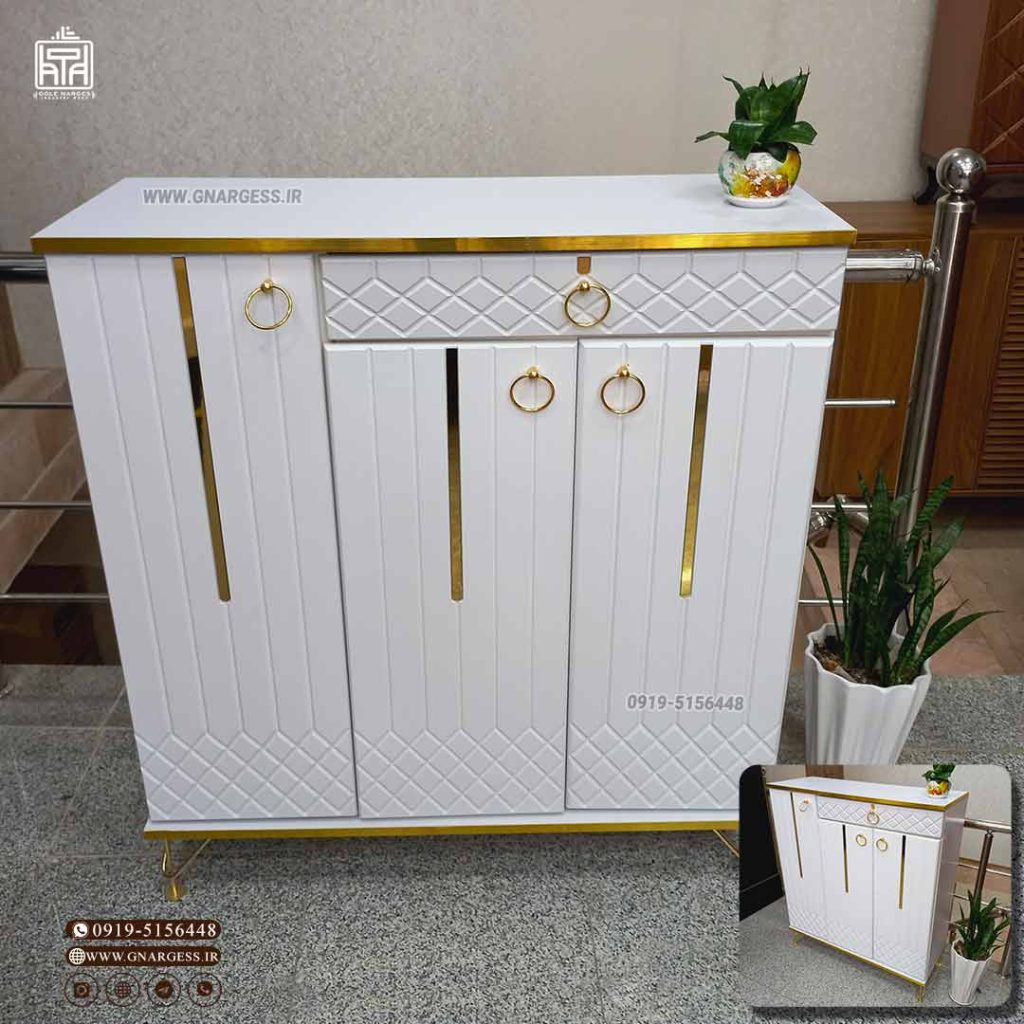 جاکفشی پایه فلزی 2 درب نما آیناز سه بعدی وکیوم - Image 7