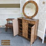 جاکفشی کمدی آینه دار نما وکیوم 3 درب پایه دار - Image 2