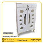 جاکفشی آینه دار شرکتی وکیوم 2درب تک کشو