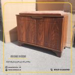 جاکفشی نشیمندار نیمکتی پایه دار با روکش وکیوم - Image 7