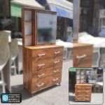 میز آرایش آینه ریلی طرح دراور 4 کشو - Image 5