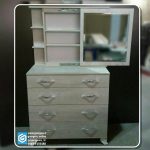 میز آرایش آینه ریلی طرح دراور 4 کشو - Image 2