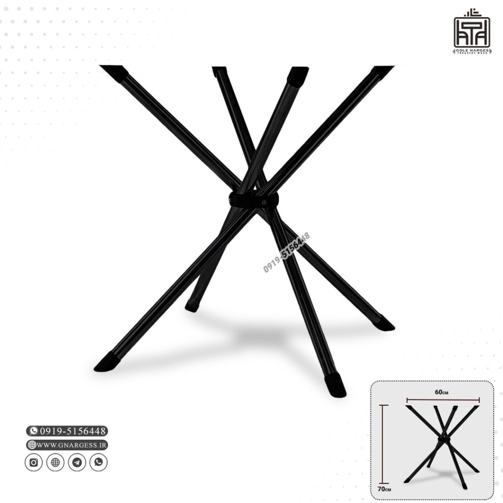 قیمت پایه میز تاشو فلزی آبکرم استیل طرح خورشیدی - Image 7