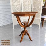 میز خاطره چوبی خمره ایی طرح ارکیده