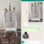 قیمت میز تلفن 3کشو چوبی مدل حلقه ایی - Image 6