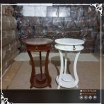 میز تلفن گرد چراغی تک کشو (جهت استعلام موجودی لطفا تماس بگیرید) - Image 4