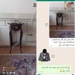 میز تلفن چوبی تک کشو گرد مدل شیر نشان - Image 6