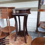 میز تلفن و میز آباژور مدل ایفل تک کشو رنگ طوسی و نوک مدادی - Image 10