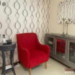 میز تلفن و میز آباژور طوسی ایفلد گرد تک کشو - Image 3