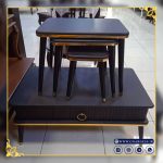میز جلو مبلی و میز عسلی مدل الیزابت با پایه کونیک فلزی - Image 6
