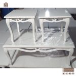 میز جلو مبلی چوبی مدل لبخند پایه سم آهویی - Image 4