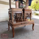 میز کنار مبلی و میز جلو مبلی مدل جدید مهتاب چوبی ساده و روکش چوب - Image 5