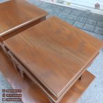 میز کنار مبلی و میز جلو مبلی مدل جدید مهتاب چوبی ساده و روکش چوب - Image 10