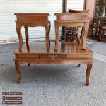 میز کنار مبلی و میز جلو مبلی مدل جدید مهتاب چوبی ساده و روکش چوب - Image 7