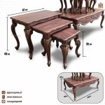 میز جلو مبلی و میز عسلی رویال سلطنتی مدل پایه مبلی - Image 6