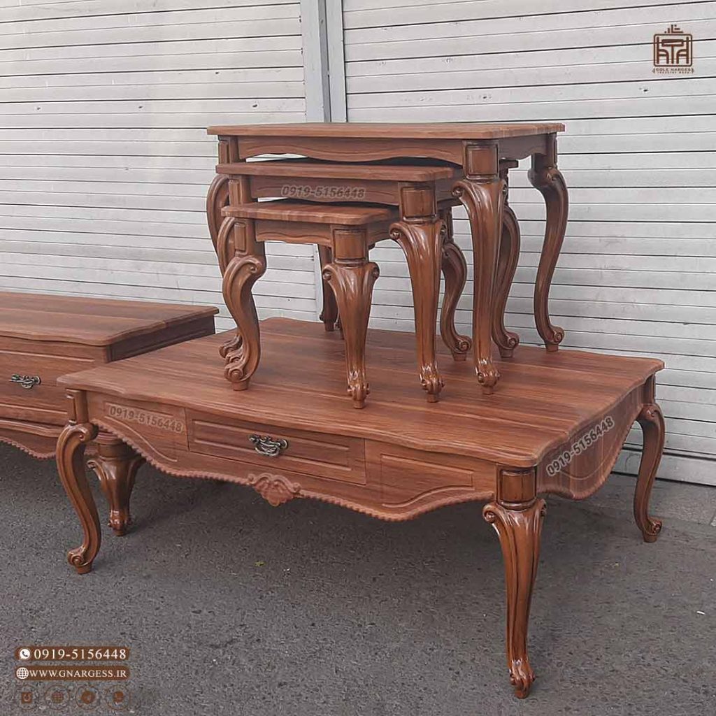 میز جلو مبلی و میز عسلی رویال سلطنتی مدل پایه مبلی - Image 6