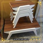 میز جلو مبلی و میز عسلی 4تیکه قایقی تک کشو مدل دو رنگ - Image 3