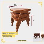 میز عسلی قایقی یک تیکه و چند تیکه تمام ام دی اف وکیوم در حراج بهاری - Image 13