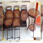 میز عسلی تاشو چمدانی معرق - Image 6