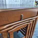 میز عسلی 4 تکه کشودار چوبی خراطی - Image 2