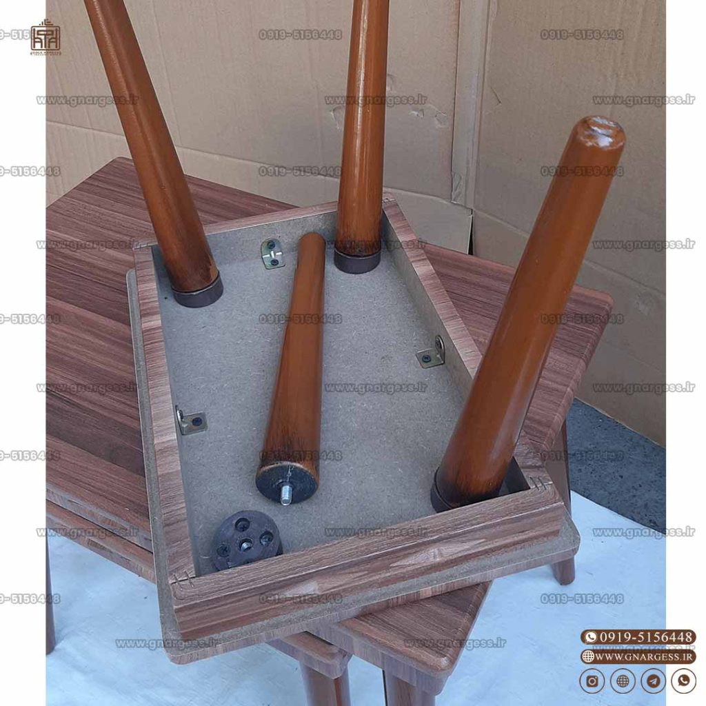 میز عسلی جدید سه تیکه مخروطی طرح اطلس - Image 5