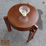 میز عسلی سه تیکه گرد رنگی - Image 3