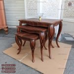 میز عسلی سه تیکه پیچک پایه پلیمری