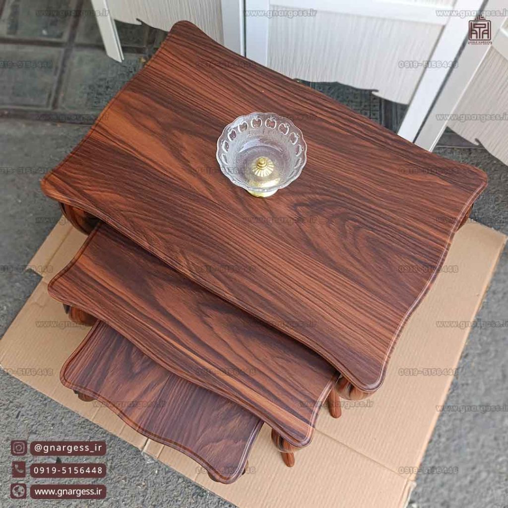 میز عسلی سه تیکه پیچک پایه پلیمری - Image 5