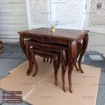 میز عسلی سه تیکه پیچک پایه پلیمری - Image 4