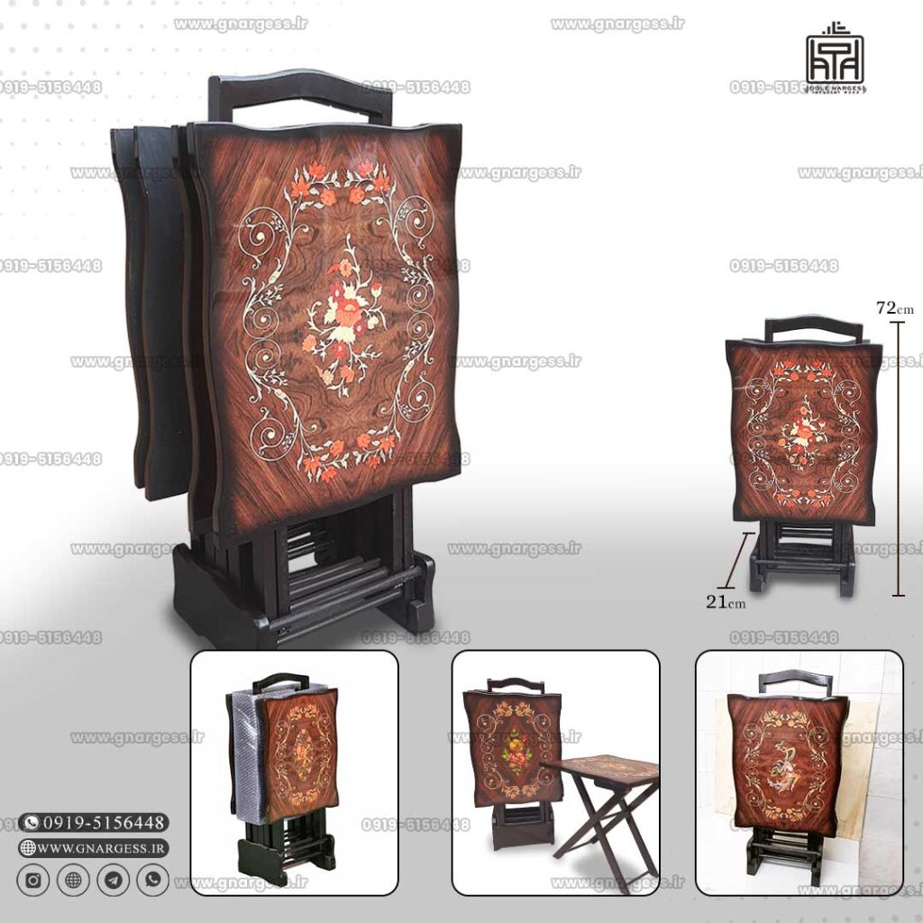 قیمت میز عسلی تاشو چمدانی مینیاتوری پولیشی - Image 2