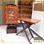 میز عسلی تاشو چمدانی معرق - Image 3